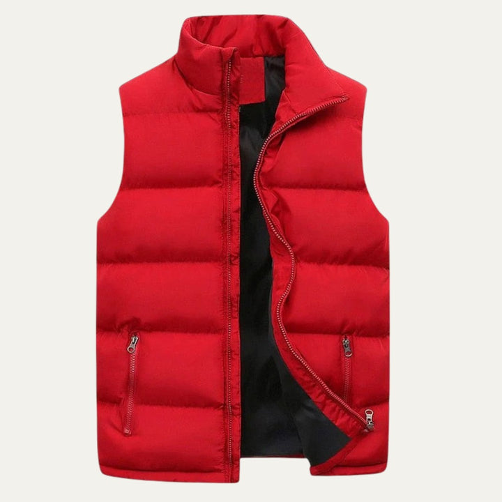 Padded Zip-Front Puffer Gilet with Zip Pockets