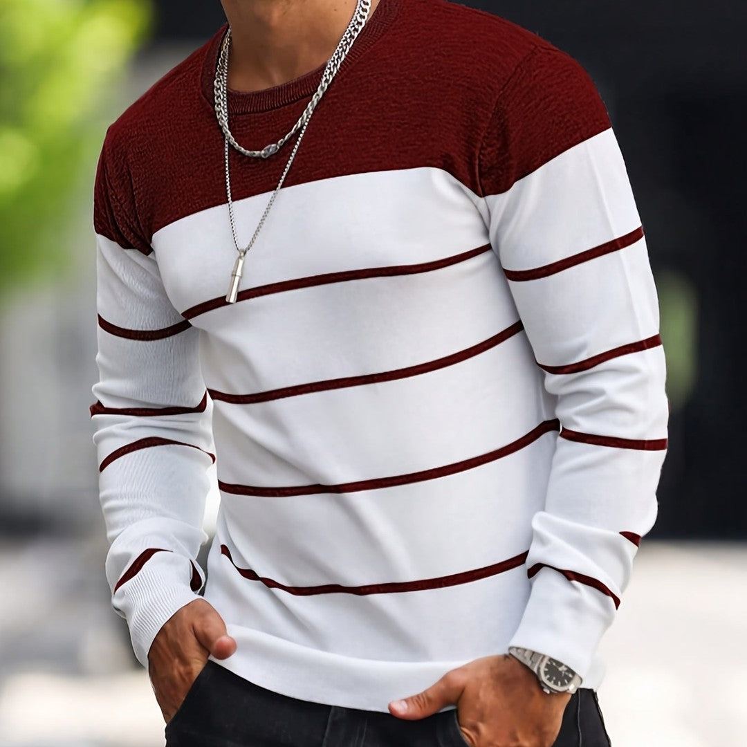 Henry | Striped Crew Neck Sweater