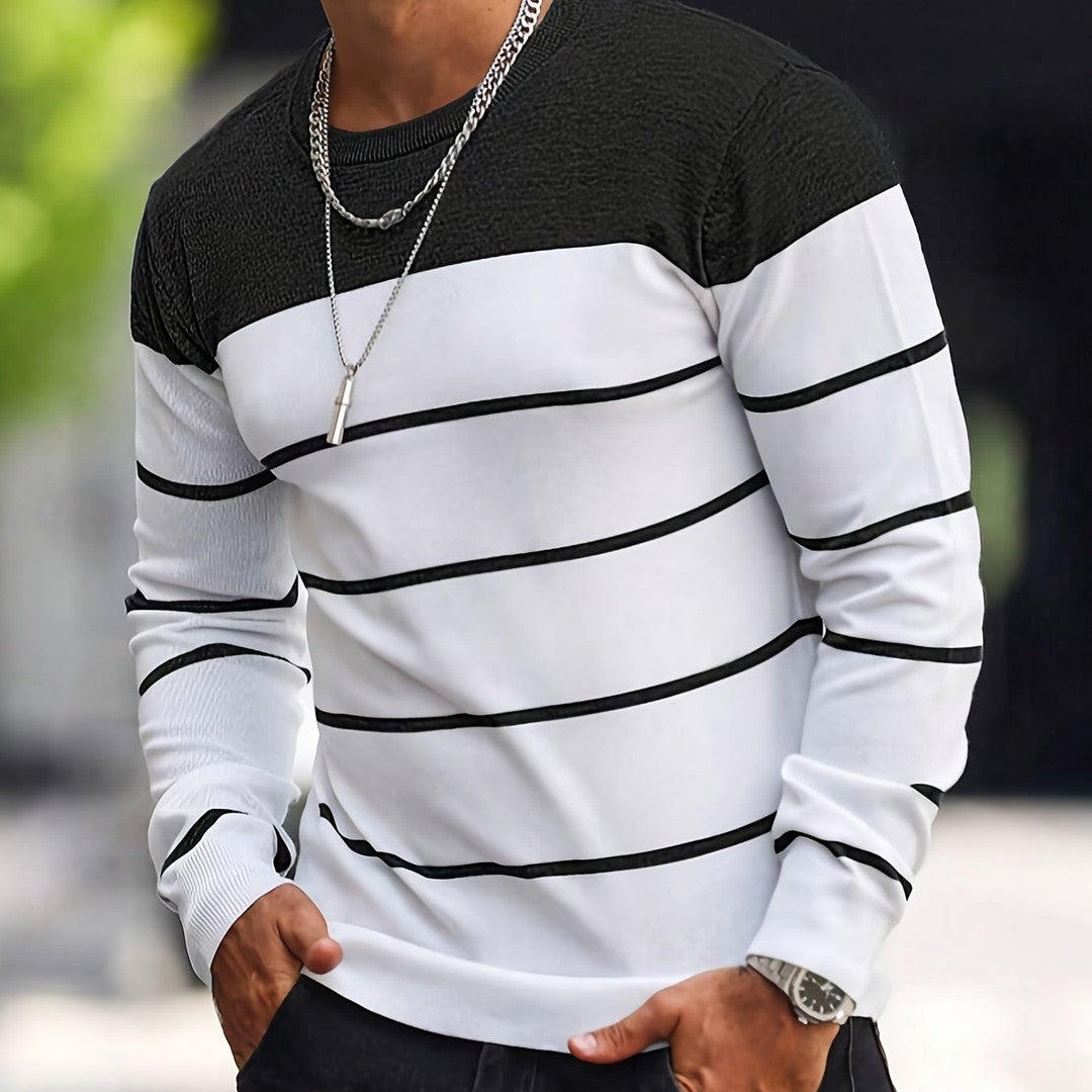 Henry | Striped Crew Neck Sweater