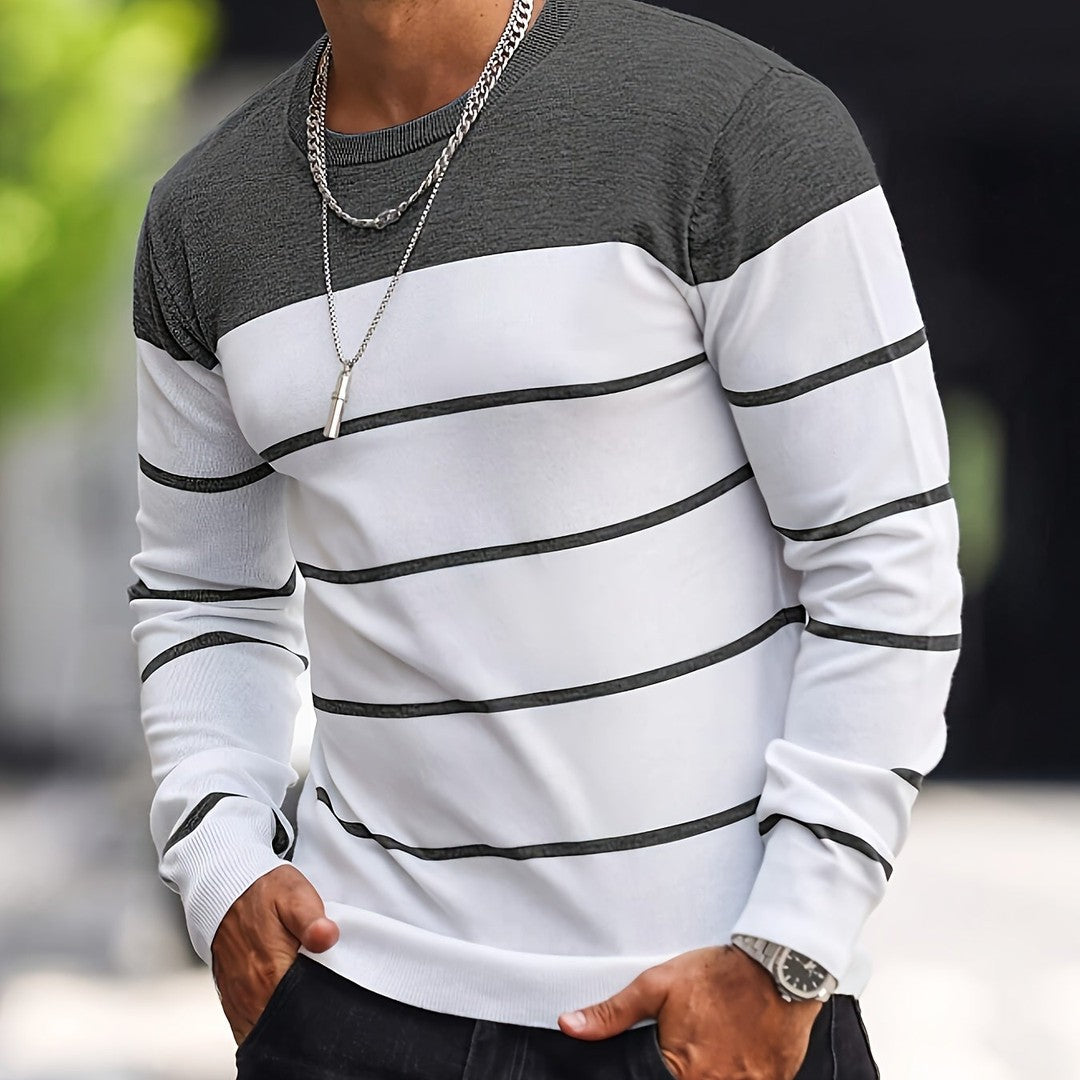 Henry | Striped Crew Neck Sweater