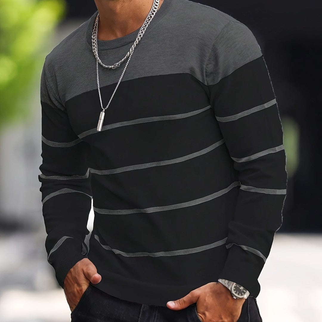 Henry | Striped Crew Neck Sweater