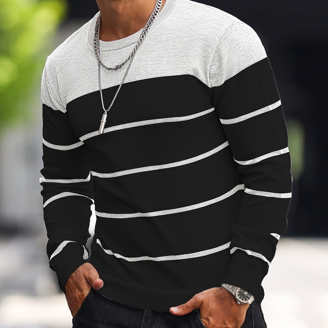 Henry | Striped Crew Neck Sweater