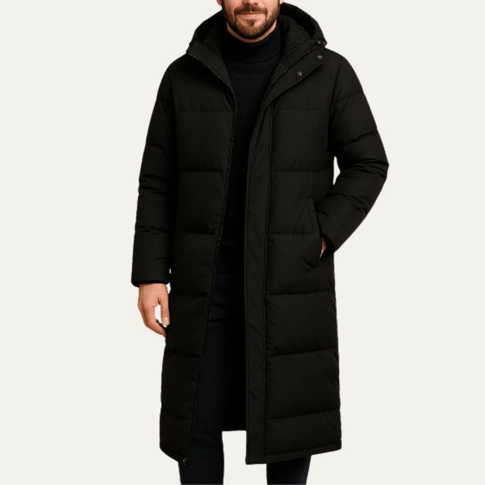 Extra-Long Hooded Puffer Coat