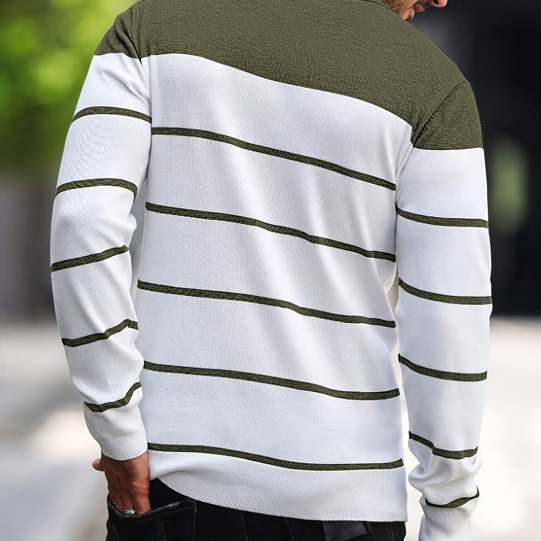 Henry | Striped Crew Neck Sweater