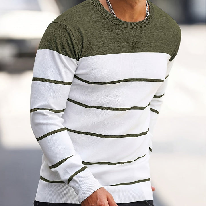 Henry | Striped Crew Neck Sweater