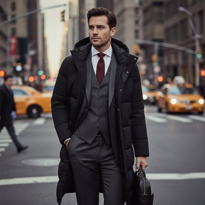 Extra-Long Hooded Puffer Coat