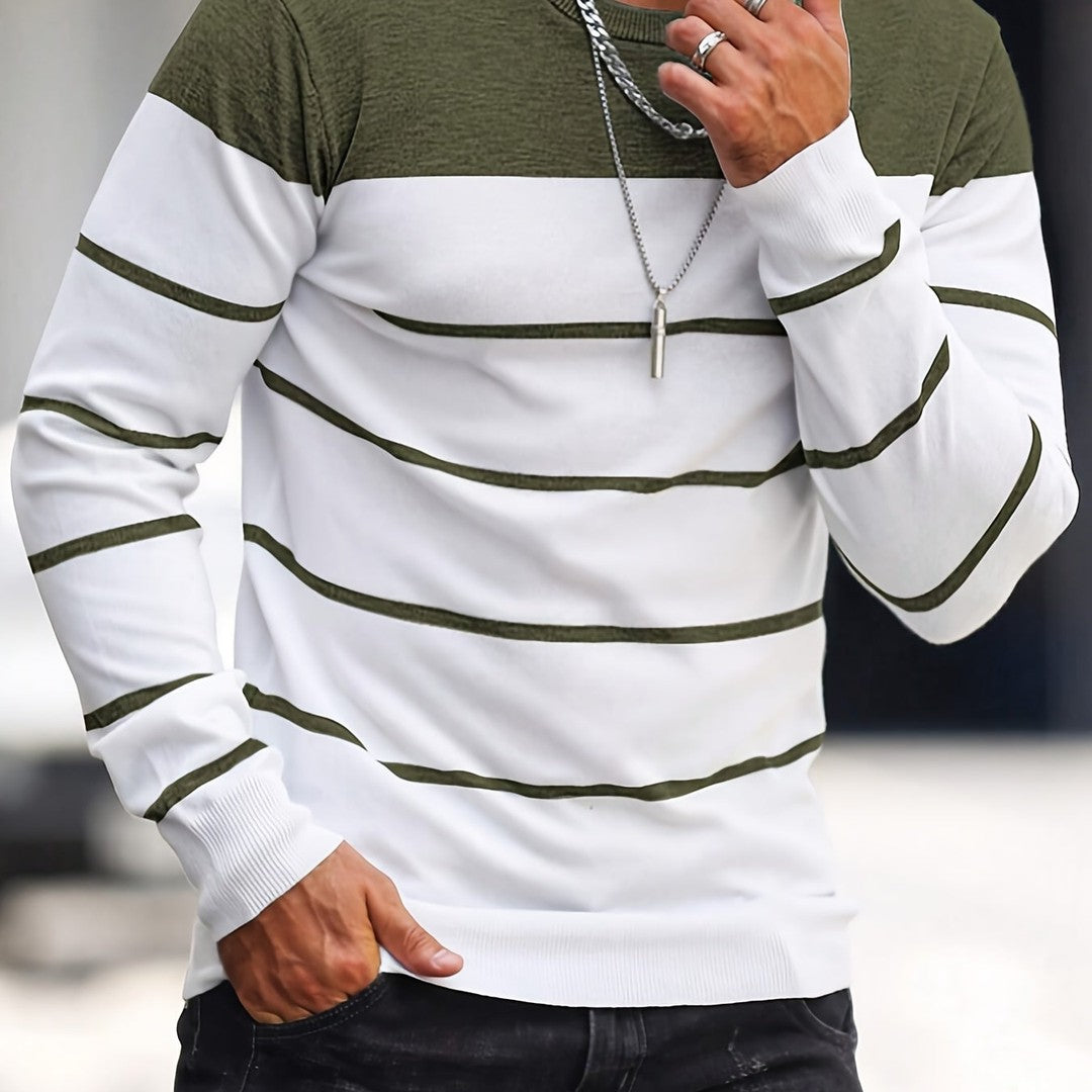 Henry | Striped Crew Neck Sweater
