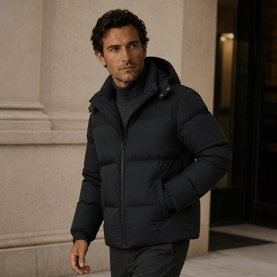 The Whitaker Men’s Warm Insulated Hooded Puffer Jacket