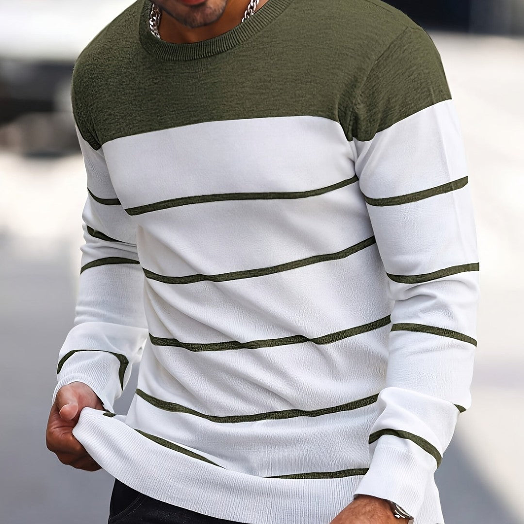 Henry | Striped Crew Neck Sweater