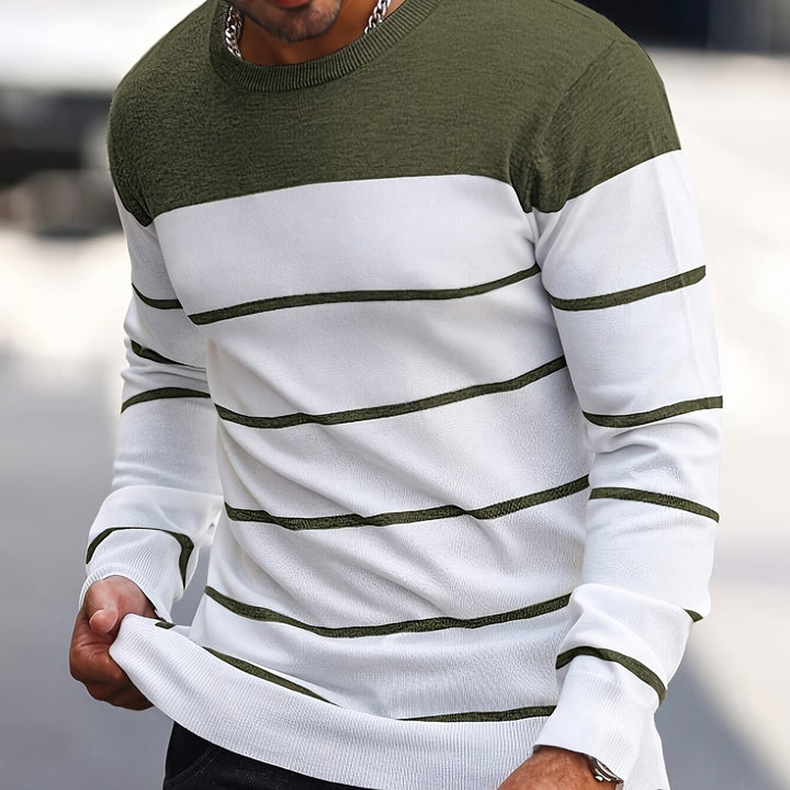 Henry | Striped Crew Neck Sweater