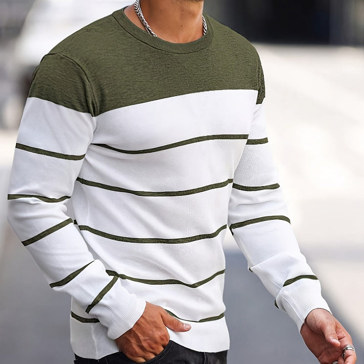Henry | Striped Crew Neck Sweater