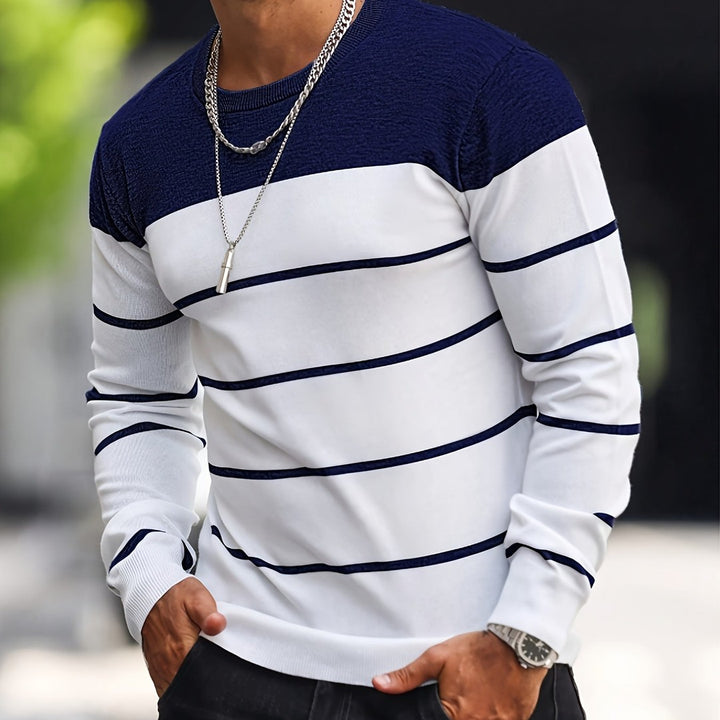 Henry | Striped Crew Neck Sweater