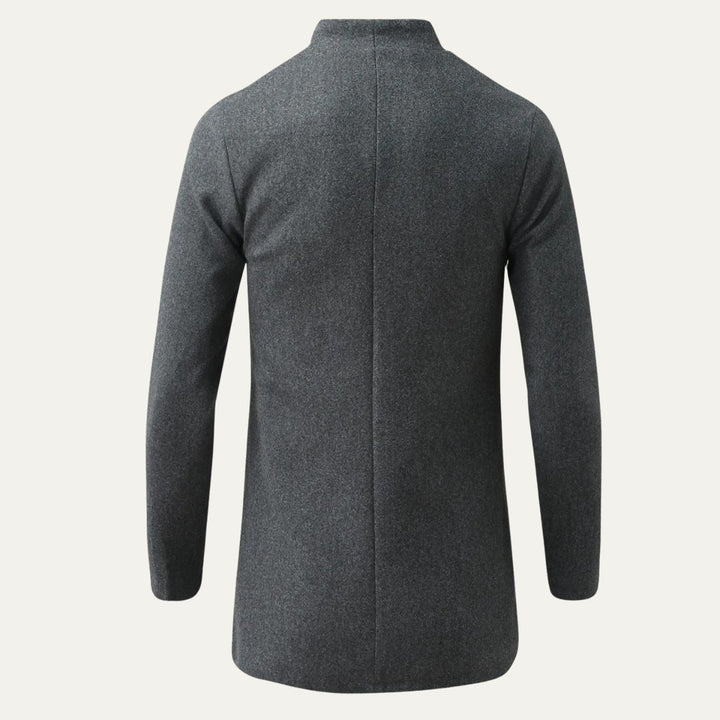 The Collingwood Men's Elegant Wool Blend Single Breasted Winter Trench Coat