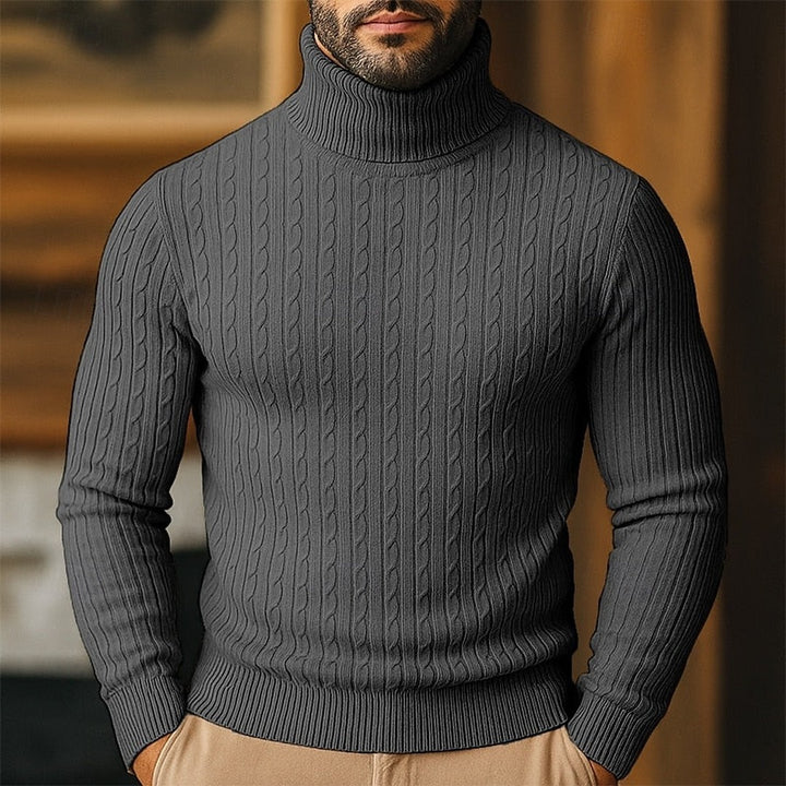 Rupert | Cable Knit Turtleneck Sweater