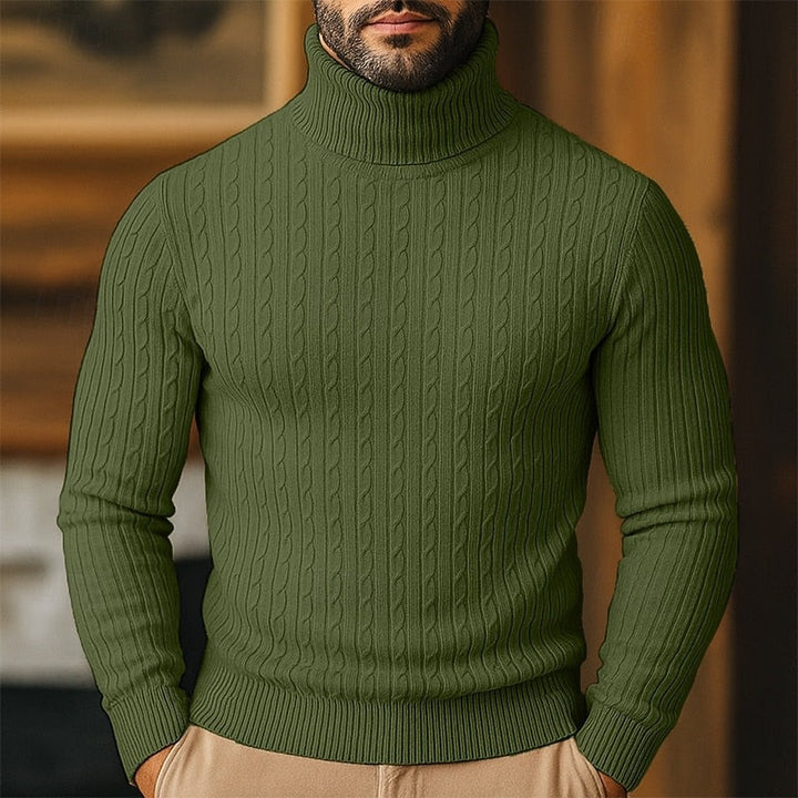Rupert | Cable Knit Turtleneck Sweater