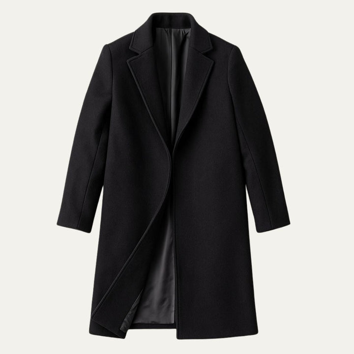 Slim Notch Lapel Wool-Look Topcoat