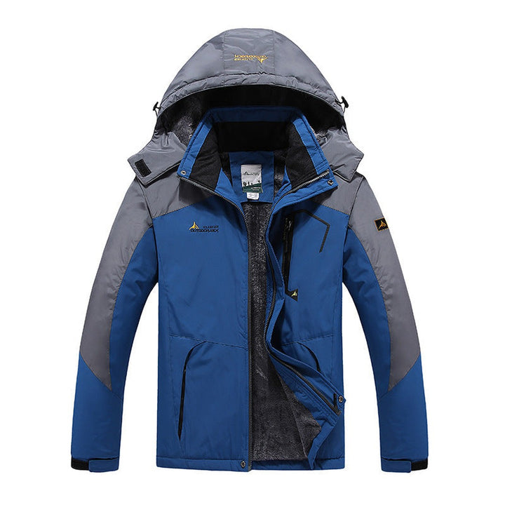 Colour-Block Storm Flap Hooded Parka
