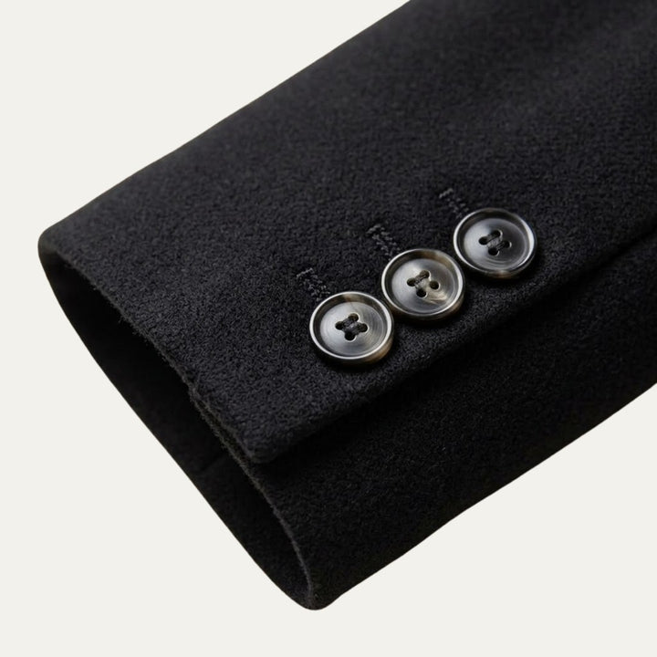 Slim Notch Lapel Wool-Look Topcoat