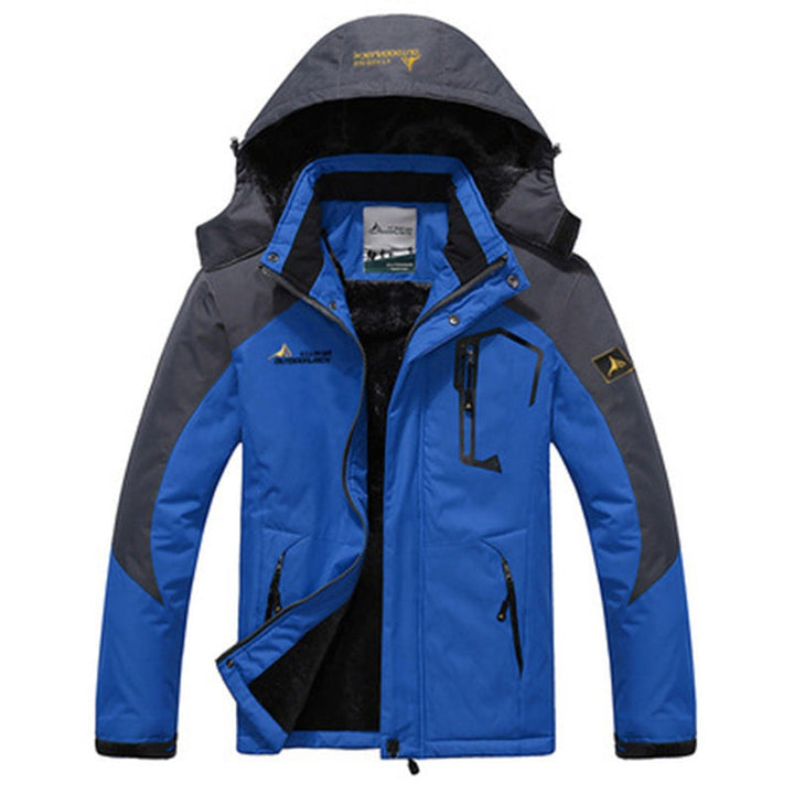 Colour-Block Storm Flap Hooded Parka
