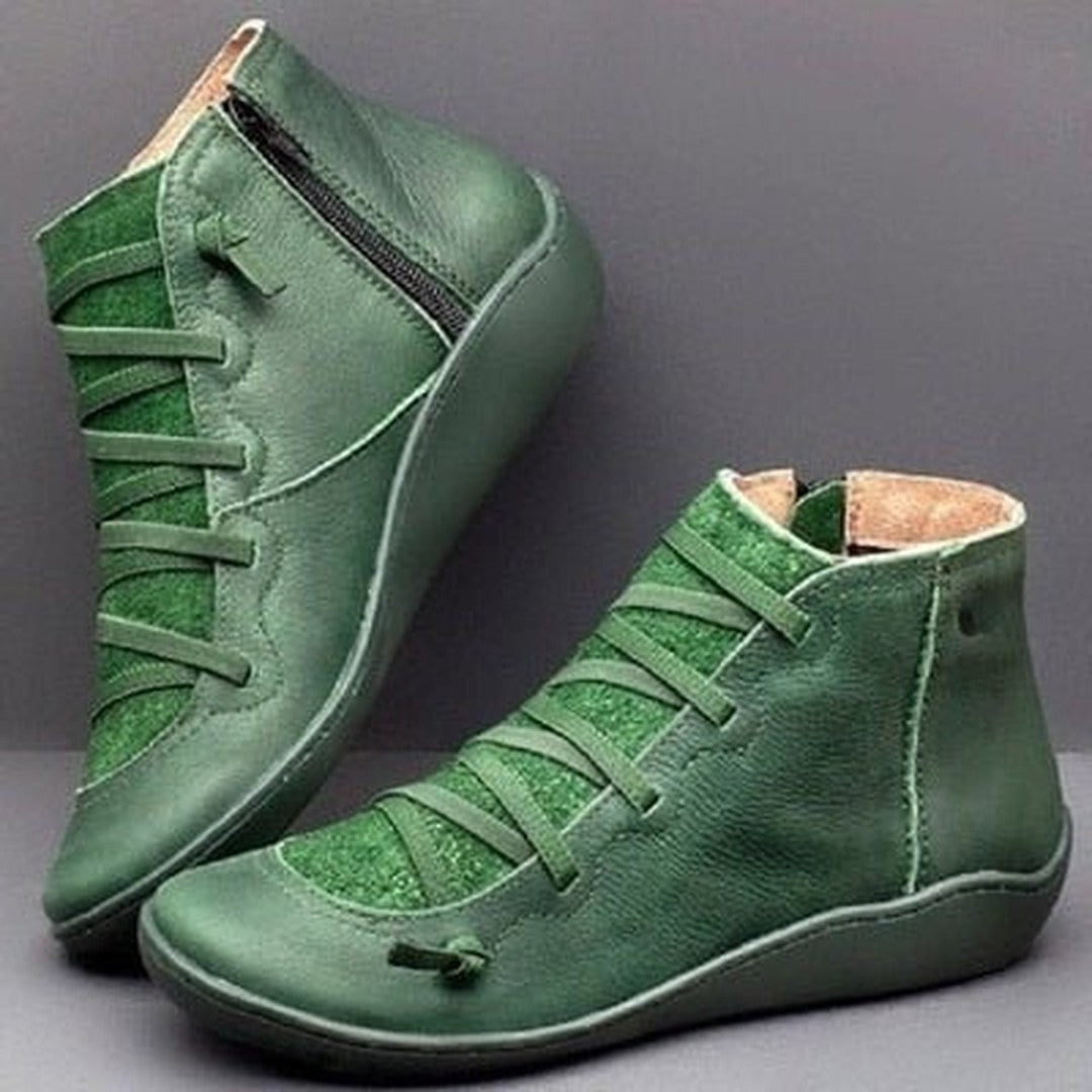 Zip-Up Ankle Boots