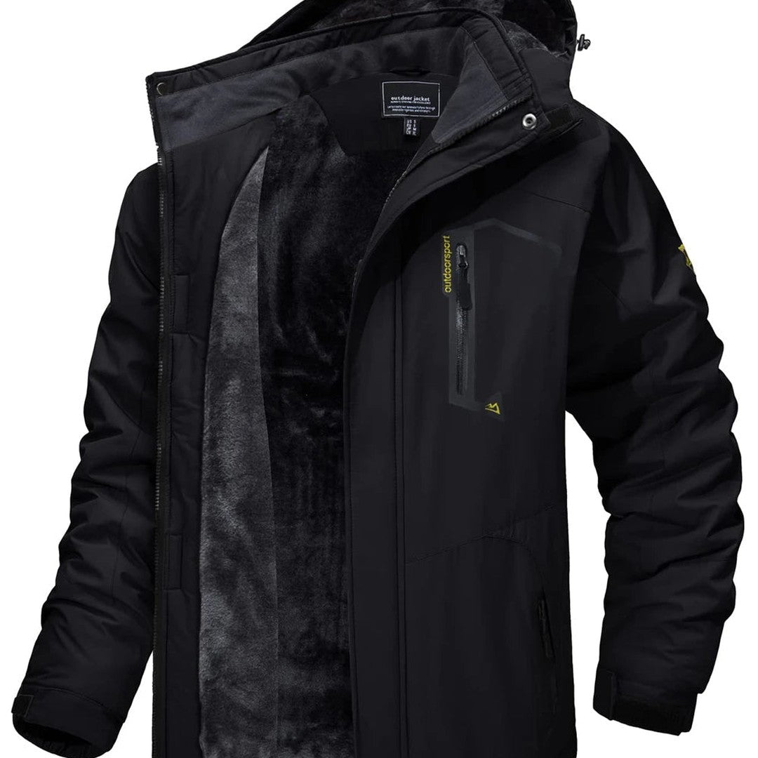 Colour-Block Storm Flap Hooded Parka