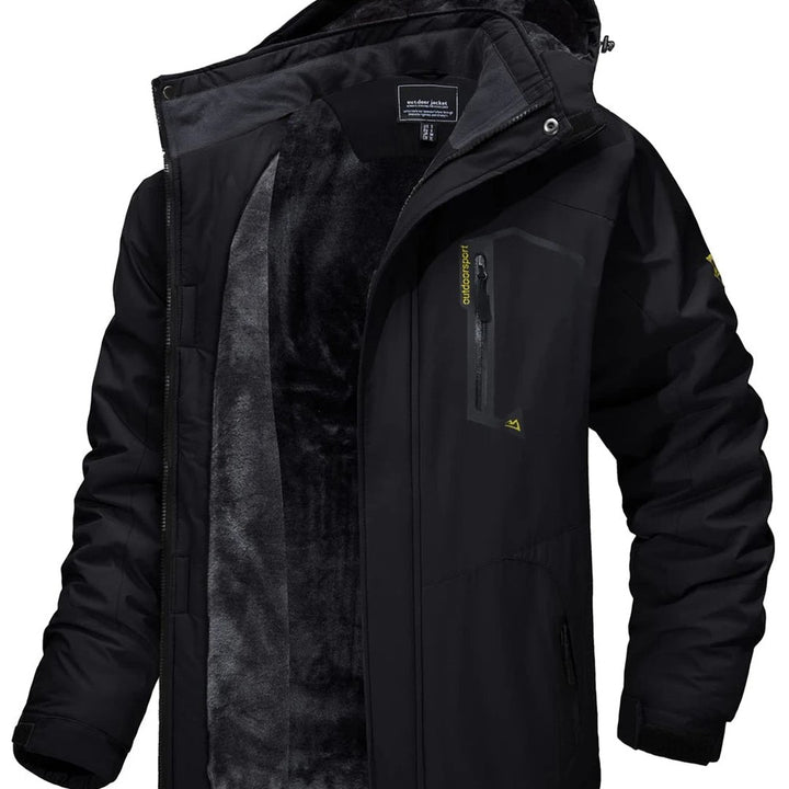 Colour-Block Storm Flap Hooded Parka