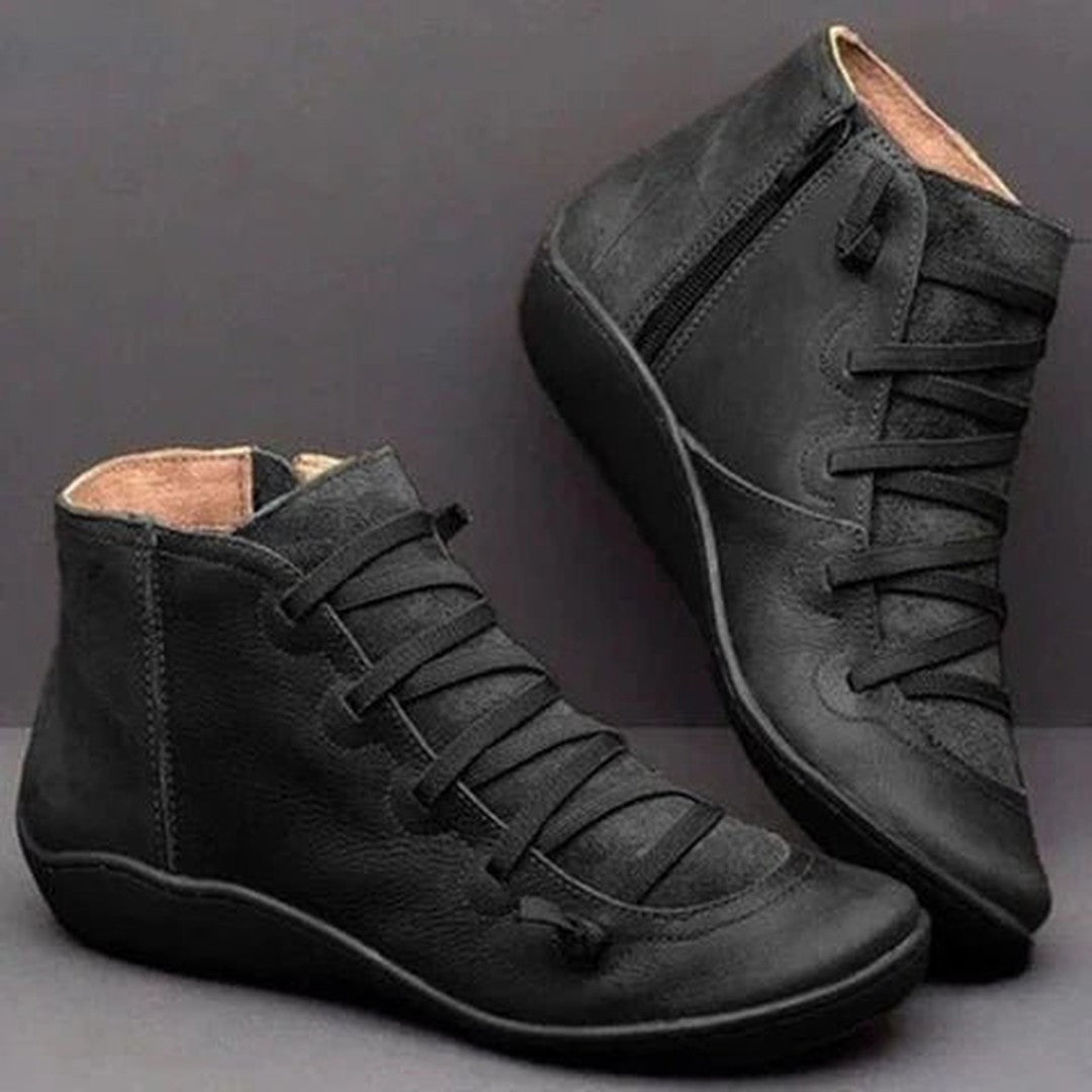 Zip-Up Ankle Boots
