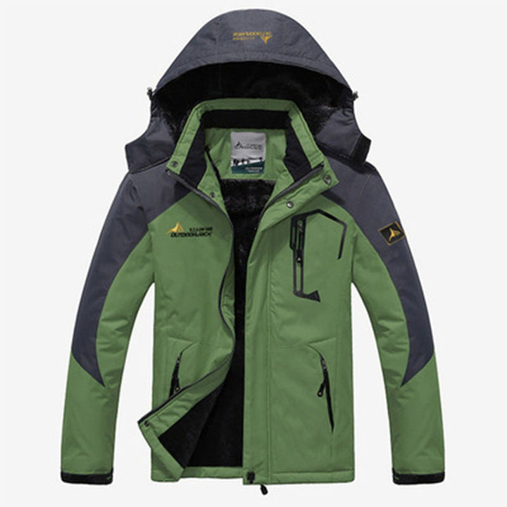 Colour-Block Storm Flap Hooded Parka