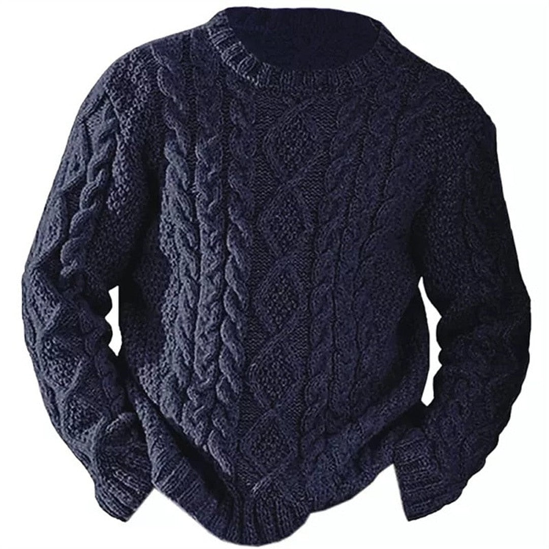 Ellis | Cable Knit Crew Neck Sweater