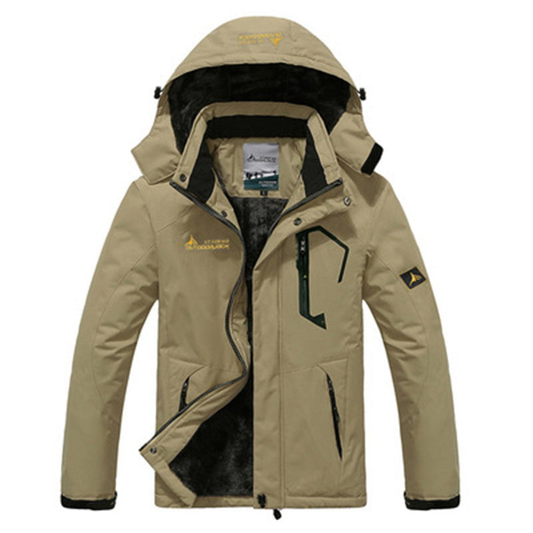 Colour-Block Storm Flap Hooded Parka