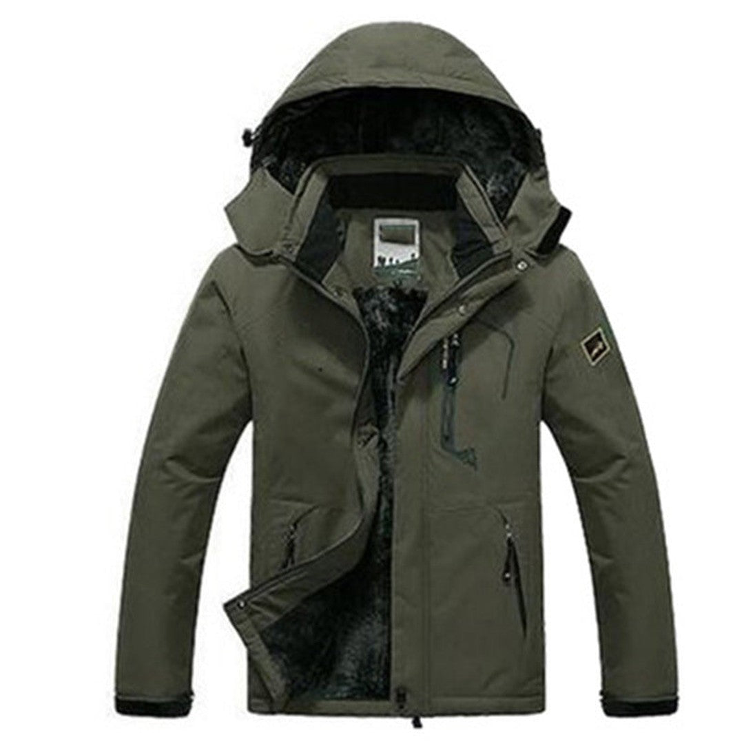Colour-Block Storm Flap Hooded Parka