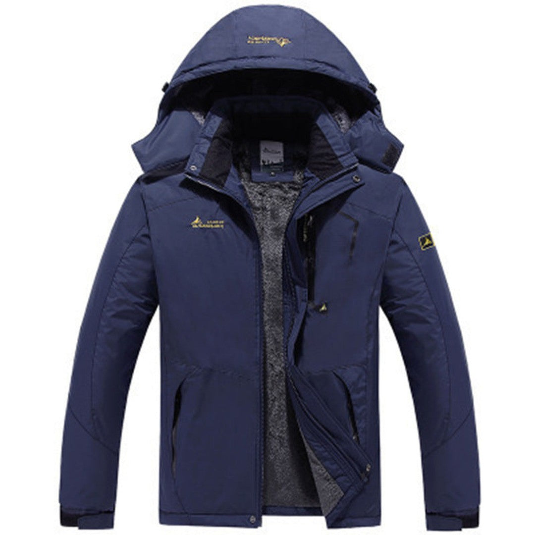Colour-Block Storm Flap Hooded Parka