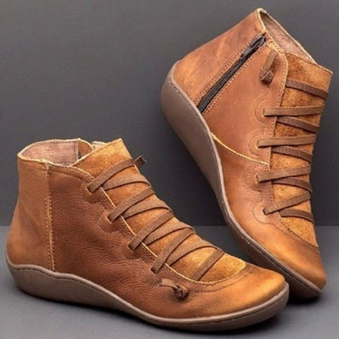 Zip-Up Ankle Boots