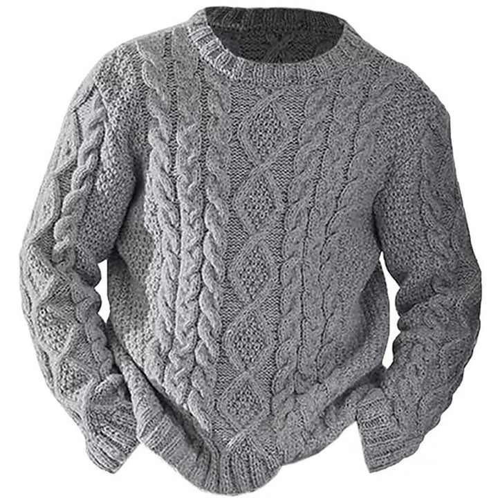 Ellis | Cable Knit Crew Neck Sweater