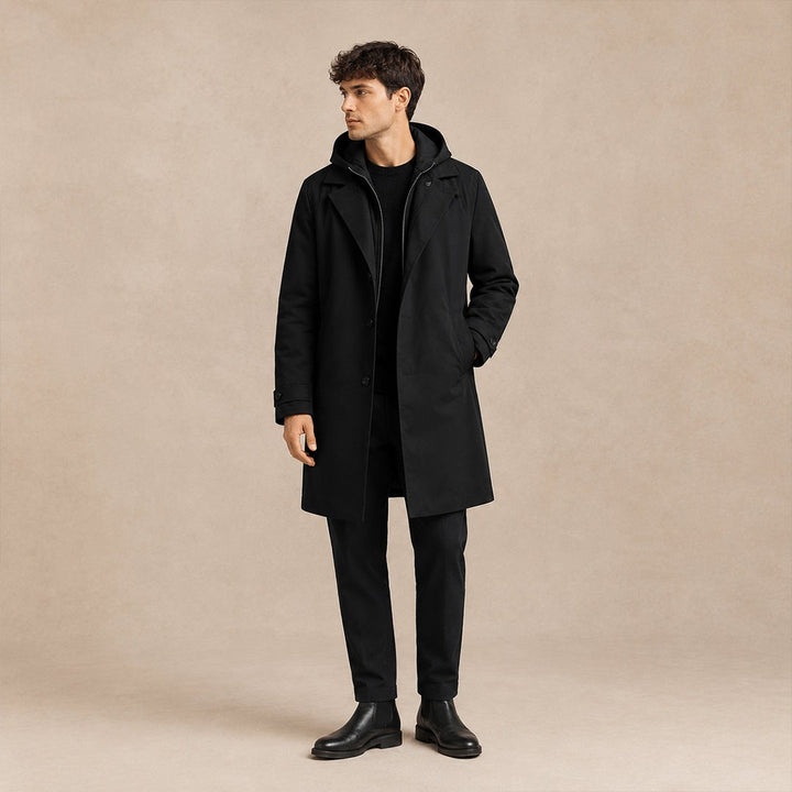 The Oldborough Men's Hooded Parka – Waterproof Warm Long Rain Coat