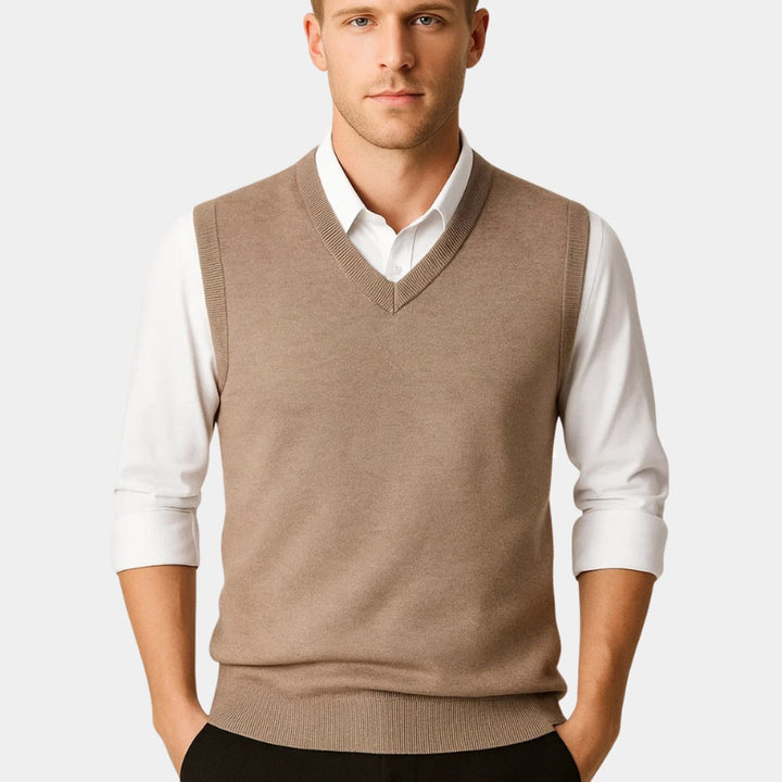 V-NECK SWEATER VEST FOR MEN
