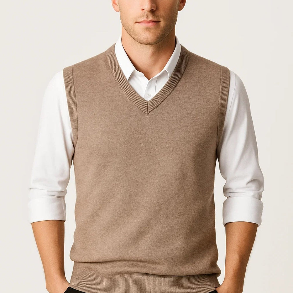 V-NECK SWEATER VEST FOR MEN