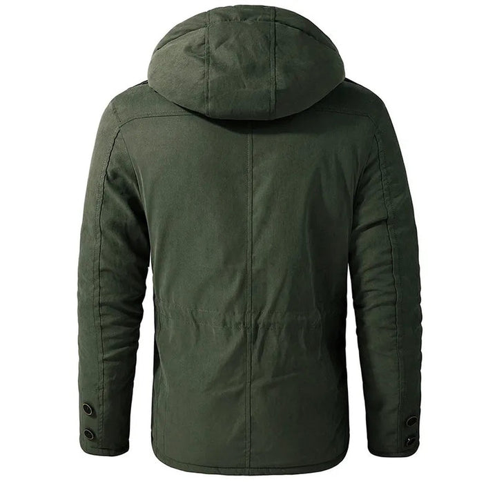 Multi-Pocket Hooded Cotton-Blend Parka