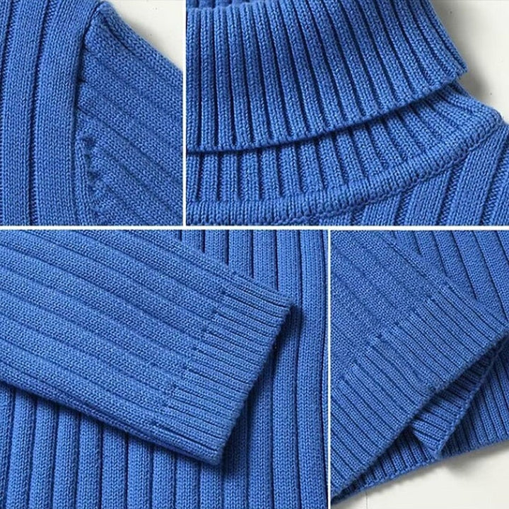 Ribbed Mock-Neck Sweater