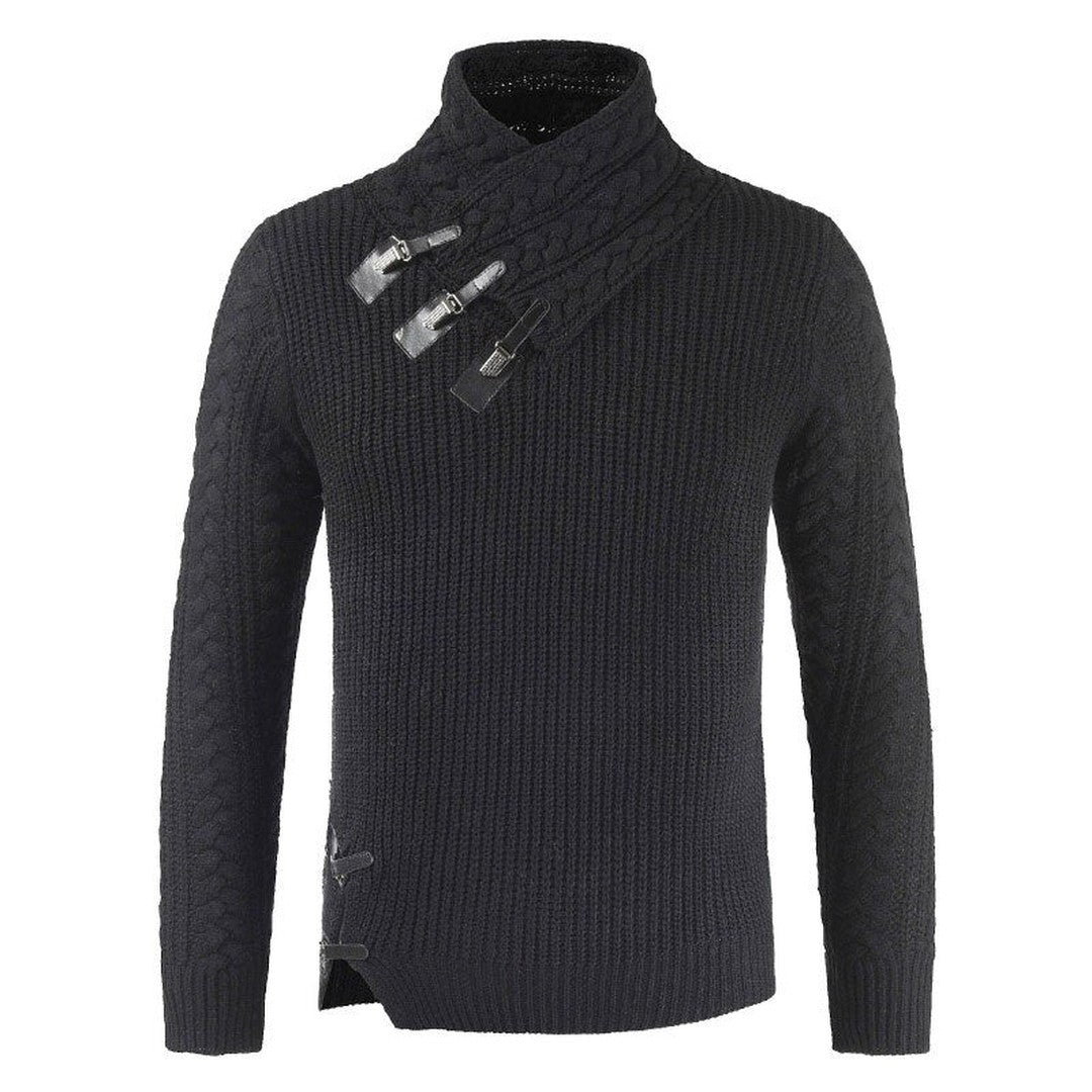 Toggle Closure Shawl Collar Sweater