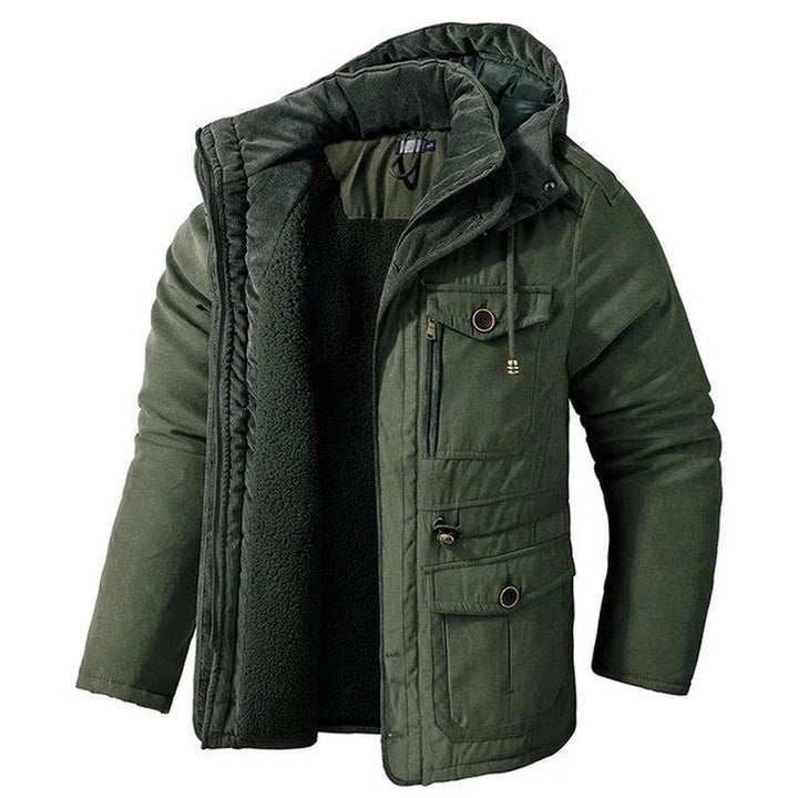 Multi-Pocket Hooded Cotton-Blend Parka