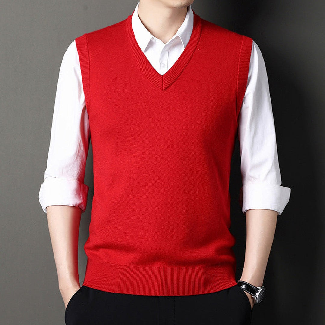 V-NECK SWEATER VEST FOR MEN
