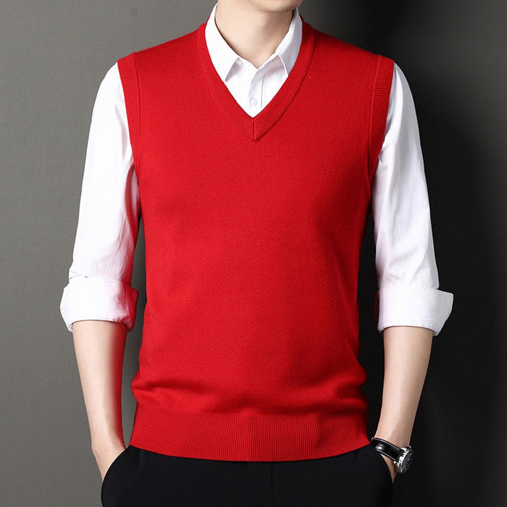 V-NECK SWEATER VEST FOR MEN