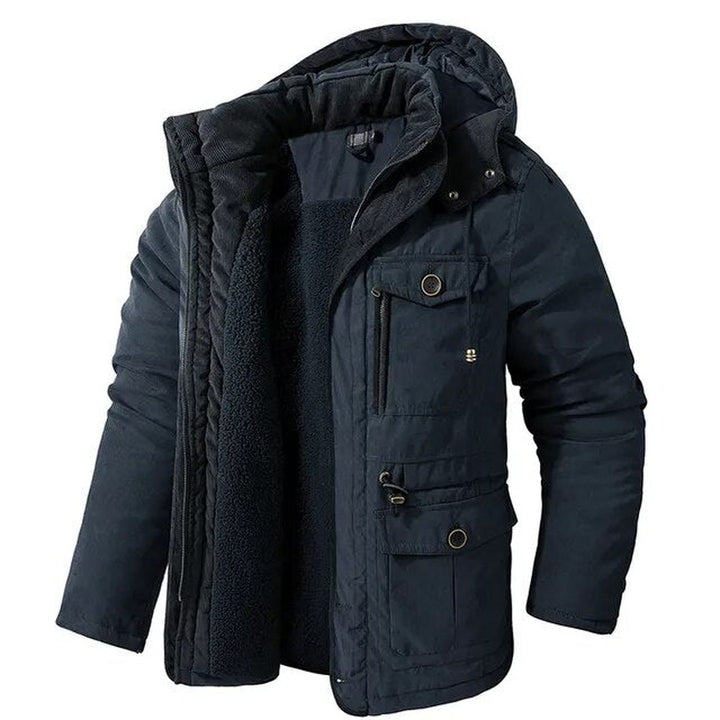 Multi-Pocket Hooded Cotton-Blend Parka