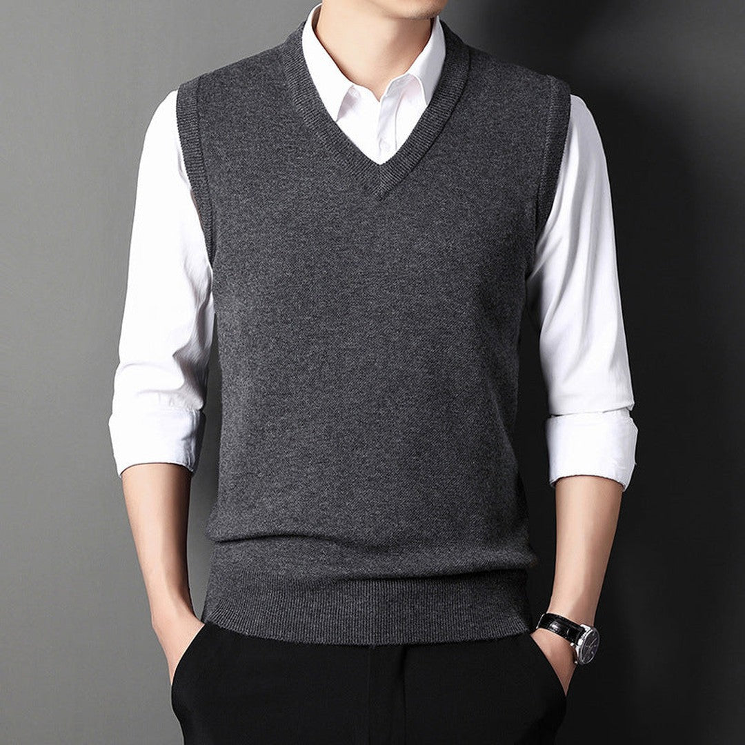V-NECK SWEATER VEST FOR MEN