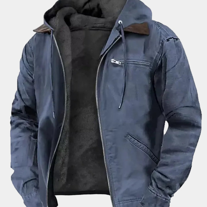 Fleece-Lined Hooded Shell Jacket