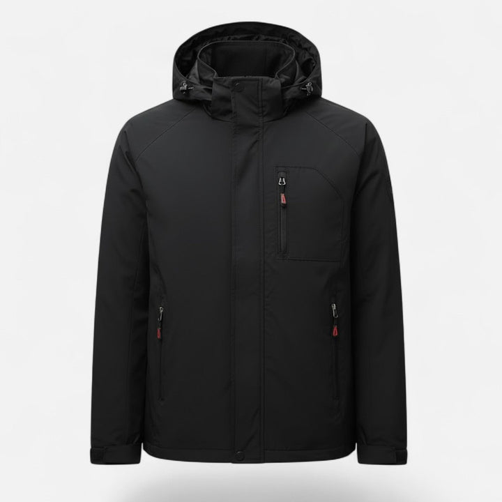 Solid-Colour Stand-Collar Outdoor Jacket