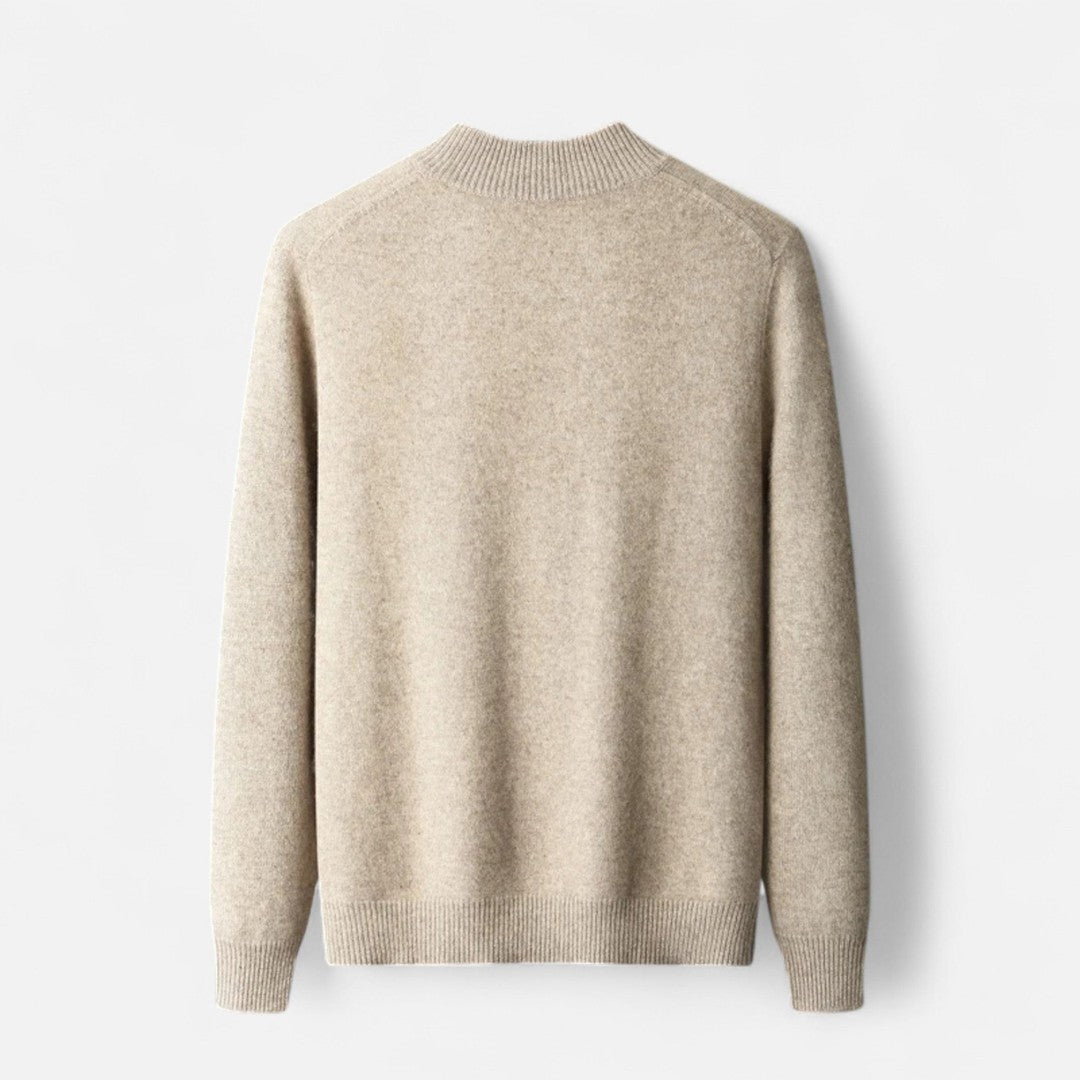 Valmonti | Men’s Cardigan – Merino Wool Zippered Elegance