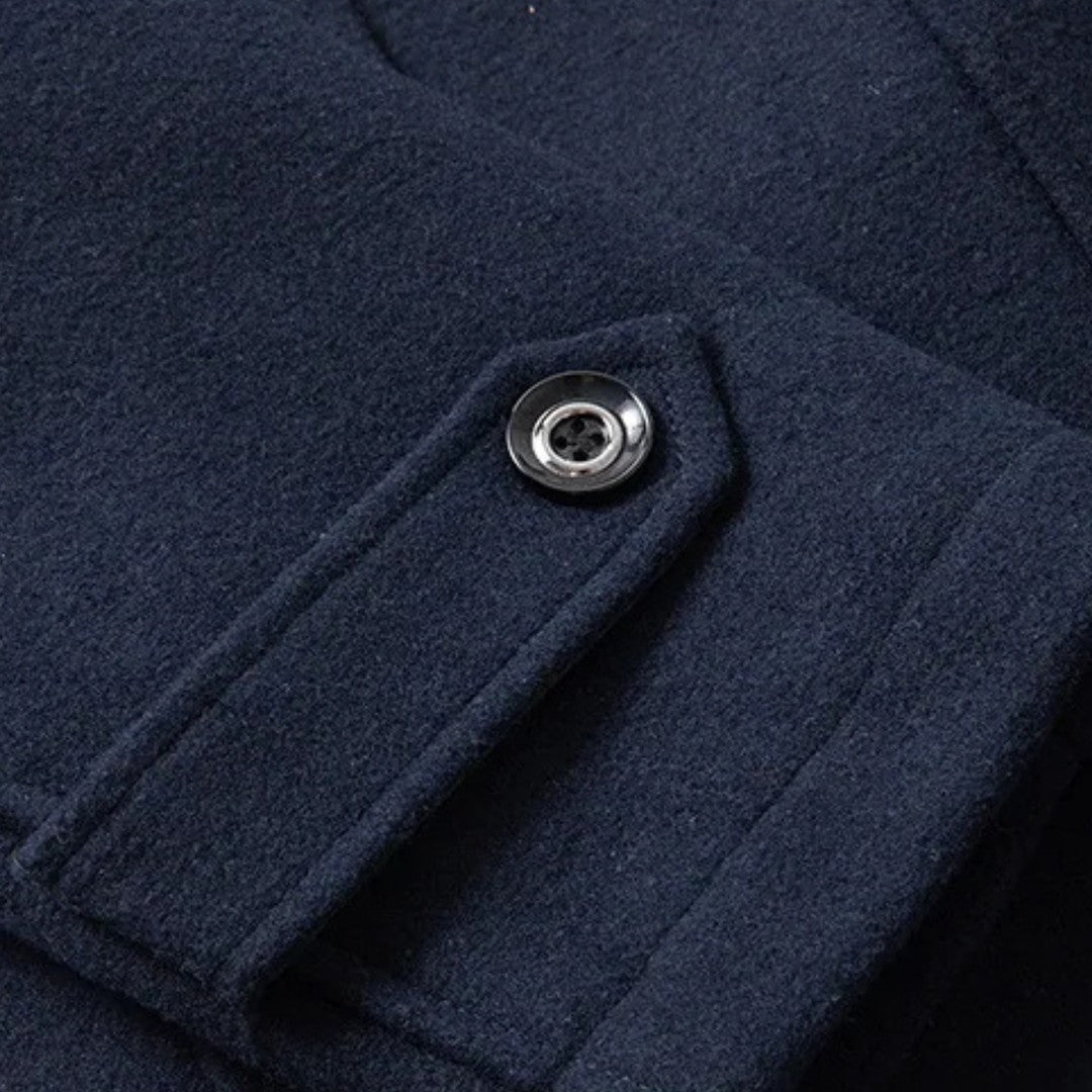 The Kensington Men’s Double Collar Business  Wool Trench Coat