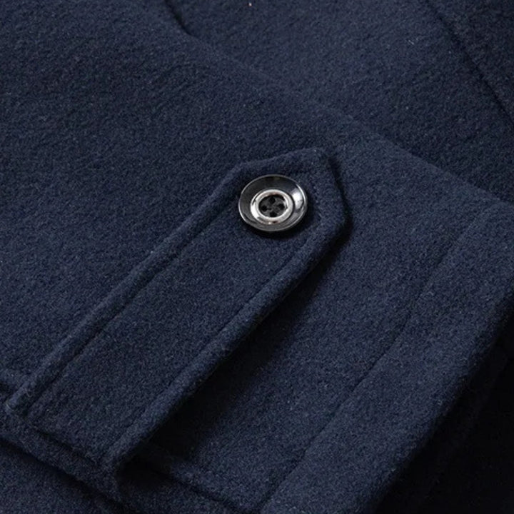 The Kensington Men’s Double Collar Business  Wool Trench Coat